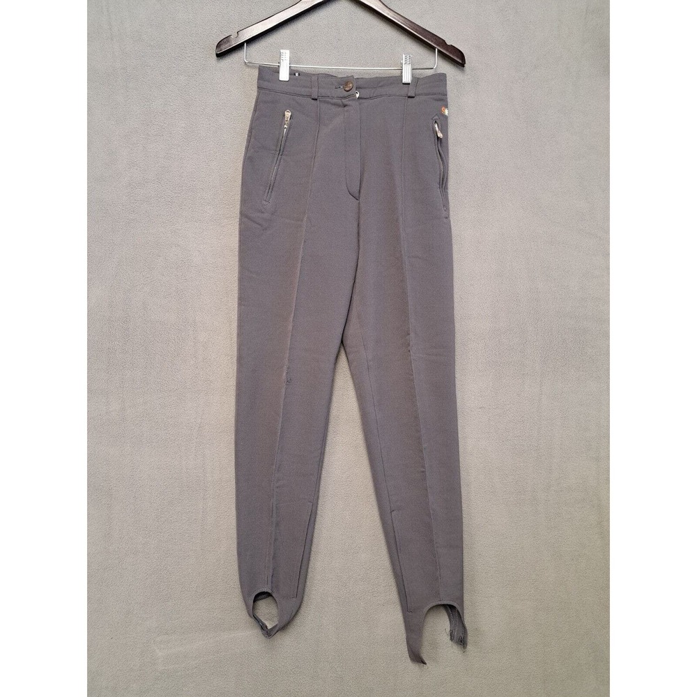Post Card Gray Grey Scuba Material Zip Stretch Flare Snow Ski Pants Size 6